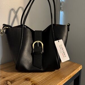 Black Leather Shoulder Bag